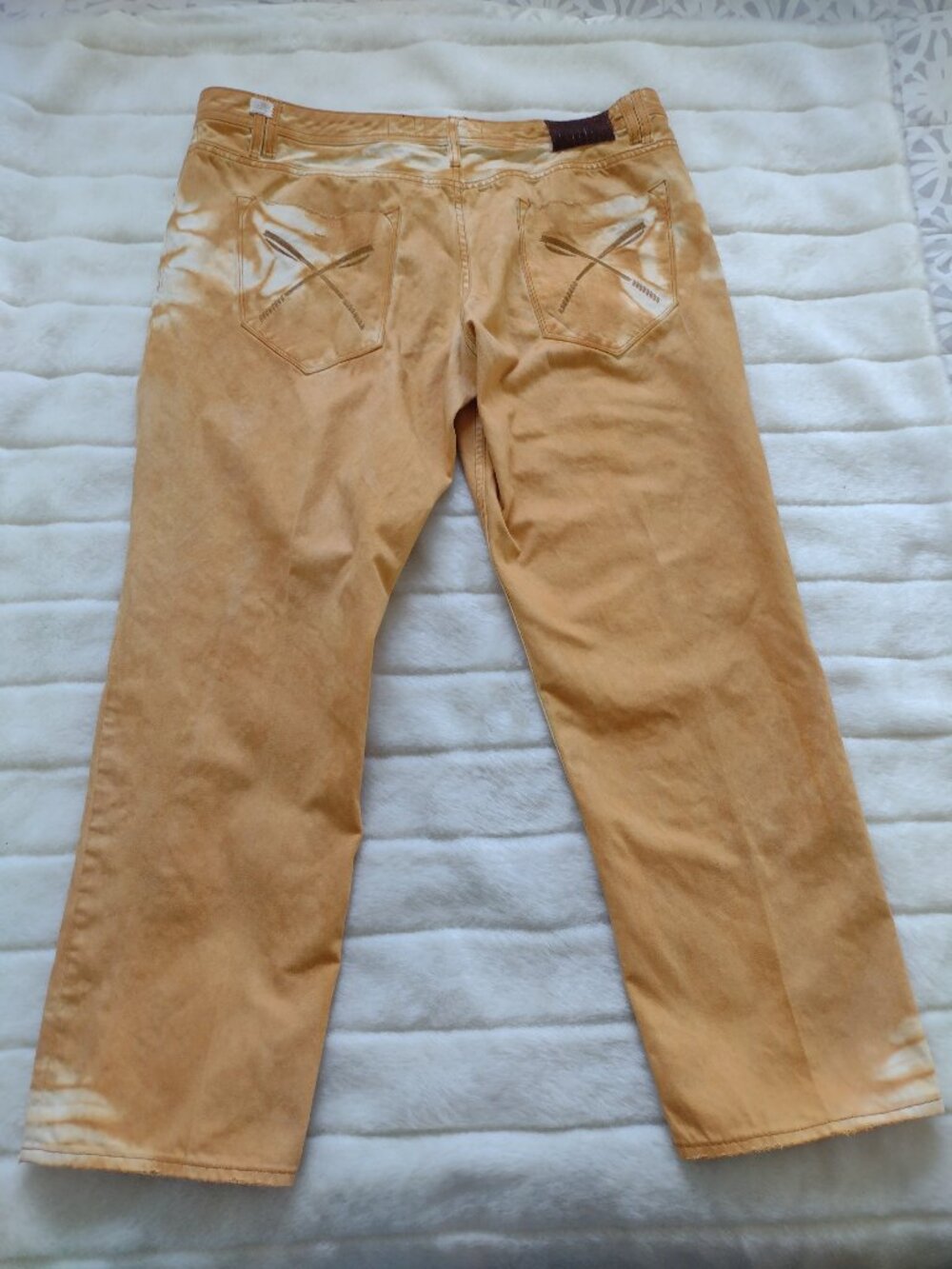Akoo Jeans Men's Gold Bleach Wash 44x33
